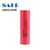 SAFD high quality 3.6V 2500mah A-grade 20A high rate discharge 18650 lithium battery SAFD 25HR